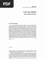 L'Art de Parler Dans Le Phedre de Platon