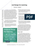 Universal Design For Learning: by Dave L. Edyburn