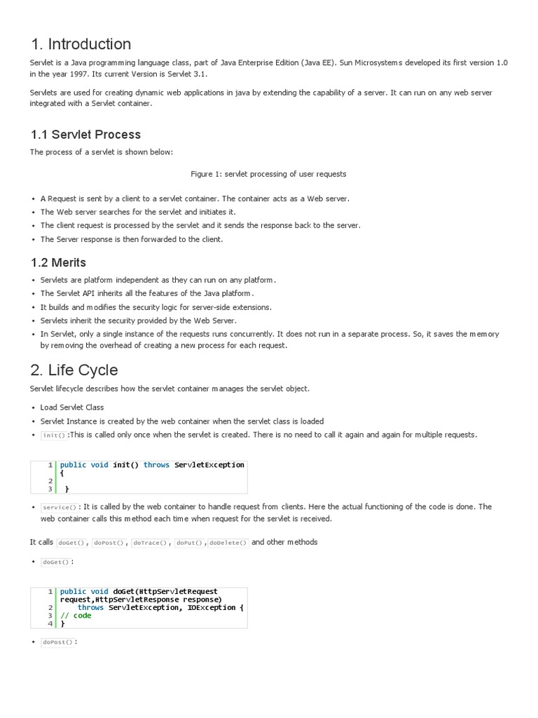 Java Servlet Tutorial - The ULTIMATE Guide (PDF Download) | PDF | Java ...