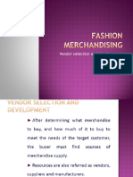 Fashion Merchandising - Vendor Devel - DFT