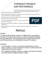 Past Performance Feedback and Team Performance