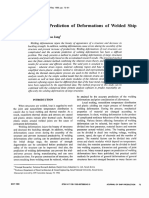 A Study on the Prediction of Deformations of Welded Ship