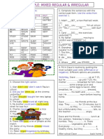 PAST SIMPLE MIXED REGULAR AND IRREGULAR VERBS