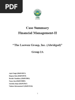 Case Summary Financial Management-II: "The Loewen Group, Inc. (Abridged) "