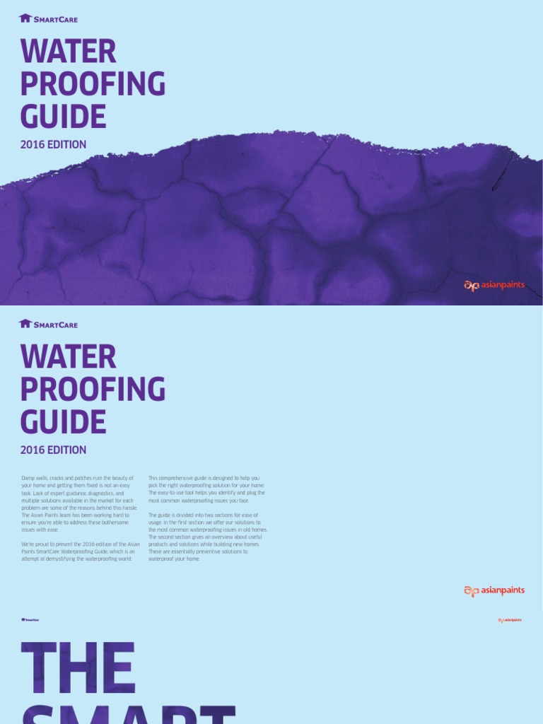 Asian Paints SmartCare Waterproofing Guide | PDF | Paint | Plaster