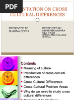 Download Presentation on Cross cultural Diffrences by rishabh14singh SN34003232 doc pdf