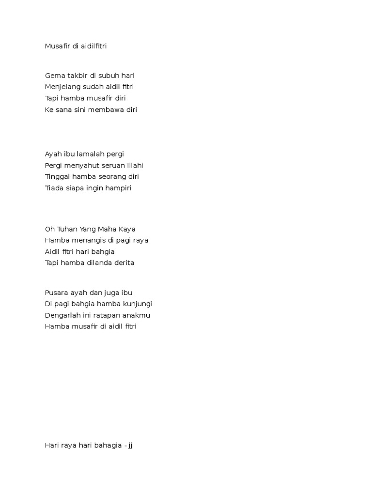 Lirik Lagu2 Raya Pdf