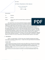 US Dept of Interior - Treaty and Environmental Impact Implications of DAPL