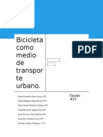 Bicicleta Como Medio de Transporte Urbano (Pre-proyecto)