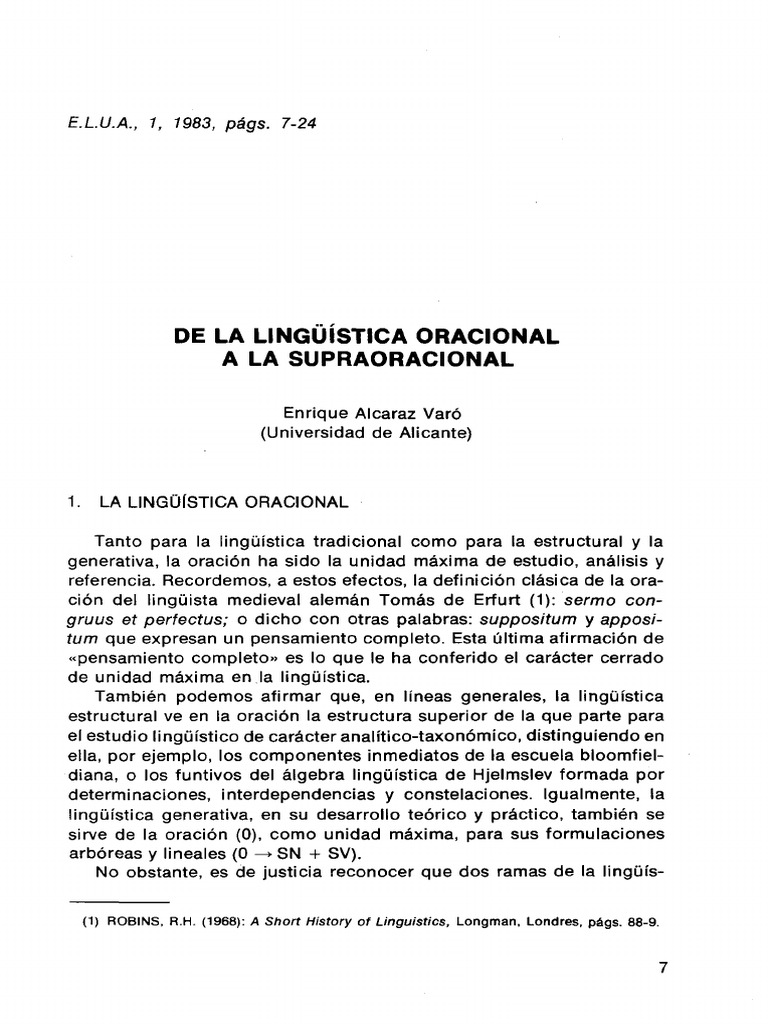 De Nuevo Sobre El Concepto De Oracin Core