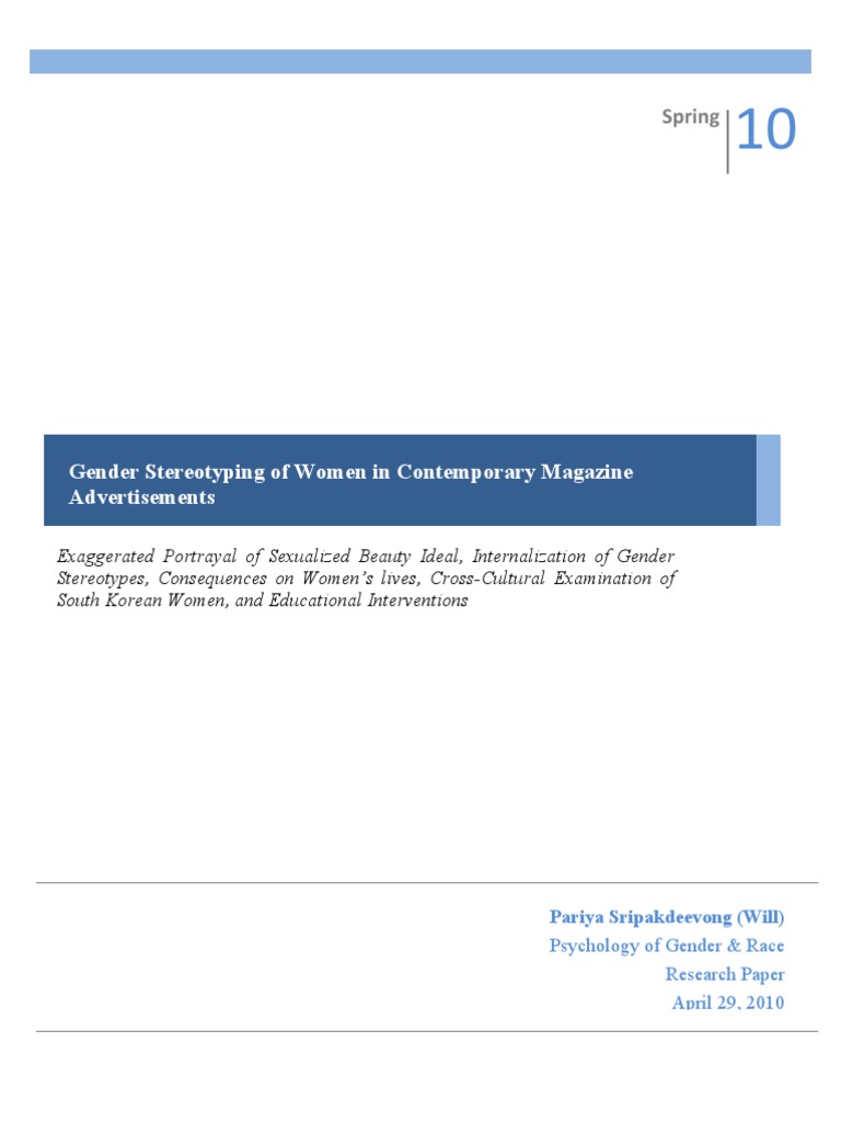 Gender Stereotyping in Magazine Ads | PDF | Stereotypes | Gender Role