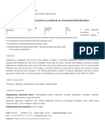 Optimization of Surge Arrester Locations in Overhead Distribution Networks