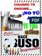 Afiche Evita El Alcohol y Tabaco 0