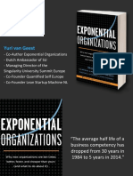 Slides For "Exponential Organizations", by Yuri Van Geest