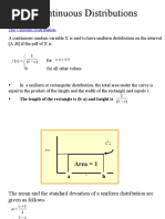 Continuous Distributions: The Uniform Distribution