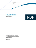 Nunavut Finance Minister 2017-18 Budget Address