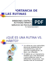 La Importancia de Las Rutinas. Taller Niñeras