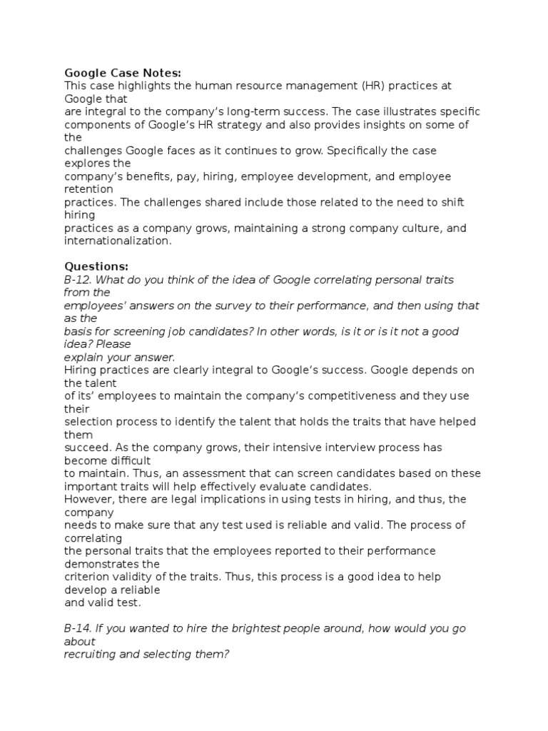 Human resource planning case study ppt picture