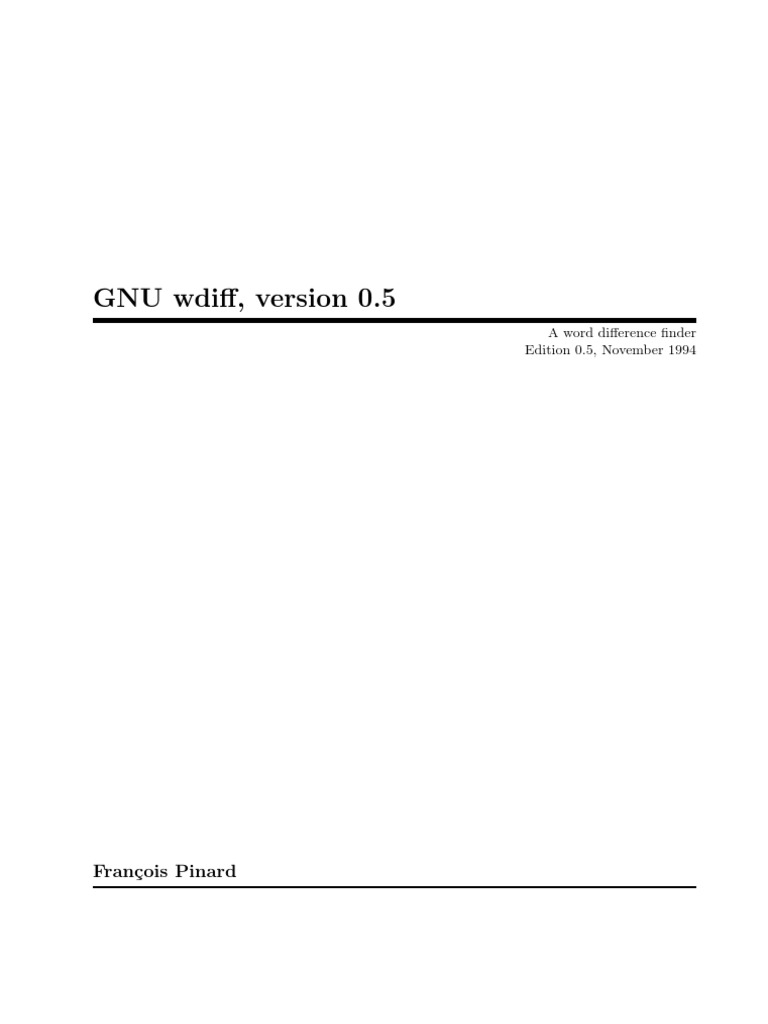 GNU Wdi, Version 0.5 PDF Computer File String Science)