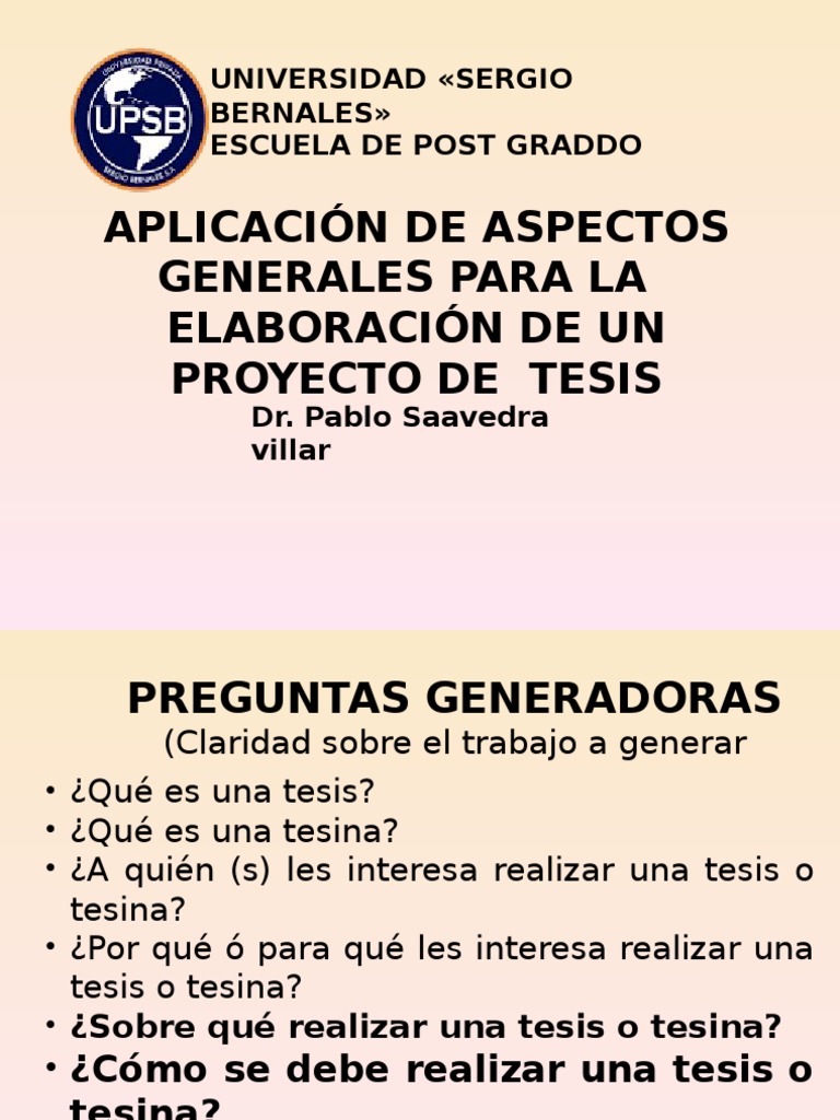 Guía para Elaborar un Proyecto de Tesis | PDF | Metodología | Conocimiento