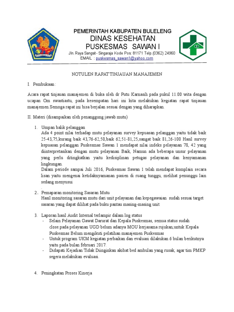 Rapat Tinjauan Manajemen Fix