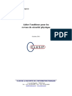 CLUSIF 2011 Aider Auditeur Securite Physique