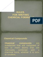 Rules in Writing Chemical Formula