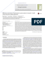 Efficiency Assessment of Hydroelectric Power Plants in Canada A Multi Criteria Decision Making Approach