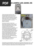 Merubah Lampu Led 220ac Ke 12VDC