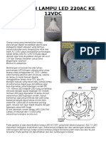 Merubah Lampu Led 220ac Ke 12VDC