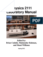 Physics 2111 Lab Manual 8.3E