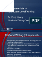Fundamentals of Grad STD Writing, Counseling