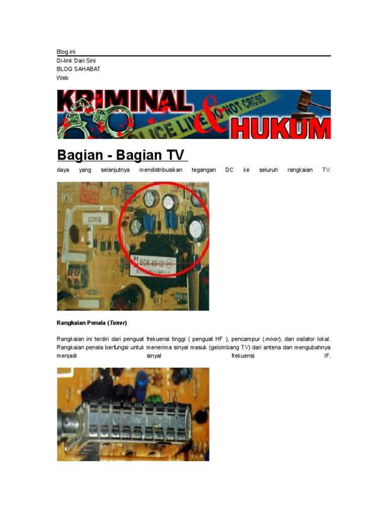 Cara Memperbaiki Televisi Dan Suara TV LCD TV Rusak | PDF