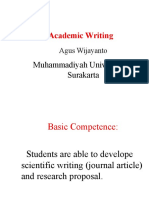 Academic Writing 2016