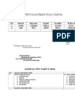 Jadwal Petugas Piket Poli Umum