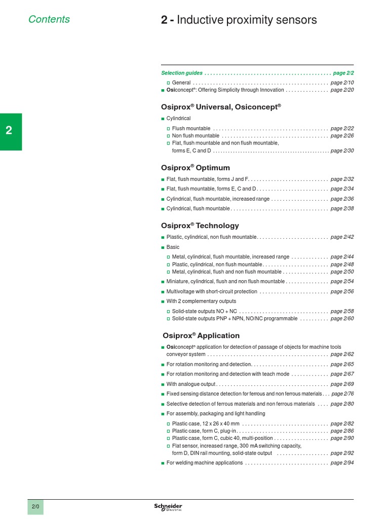 Inductive Proximity Sensors | PDF | Insulator (Electricity) | Safety