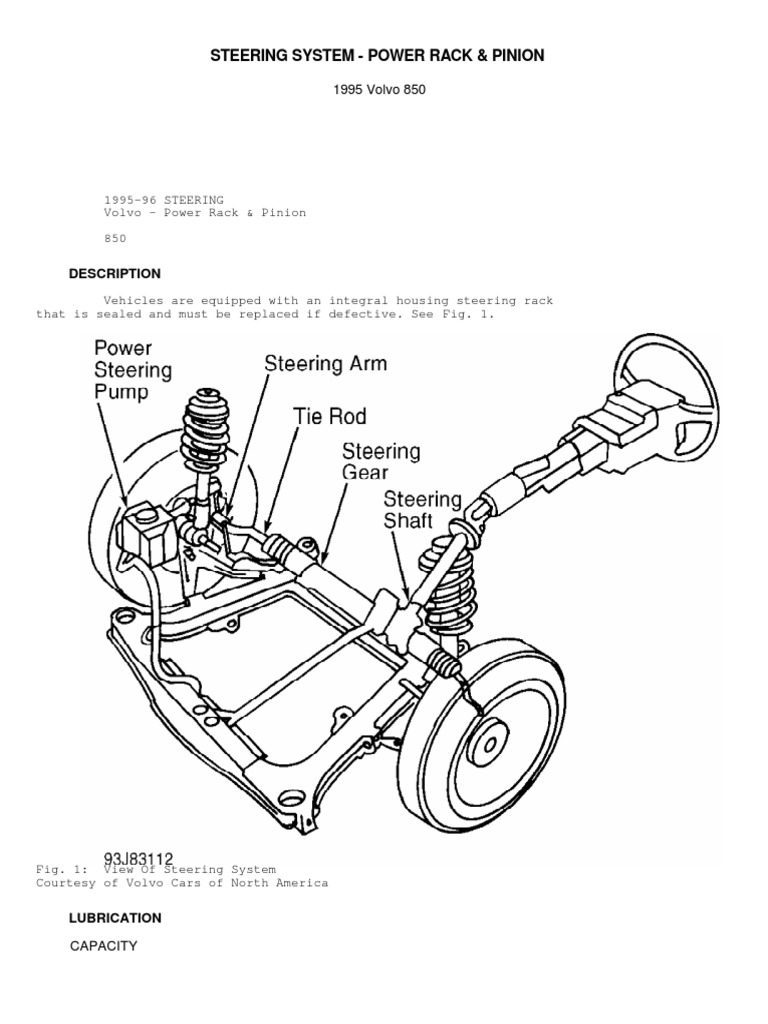 steering system power rack and pinion.pdf | Steering | Vehicles