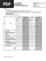 Peer Evaluation Form - Student