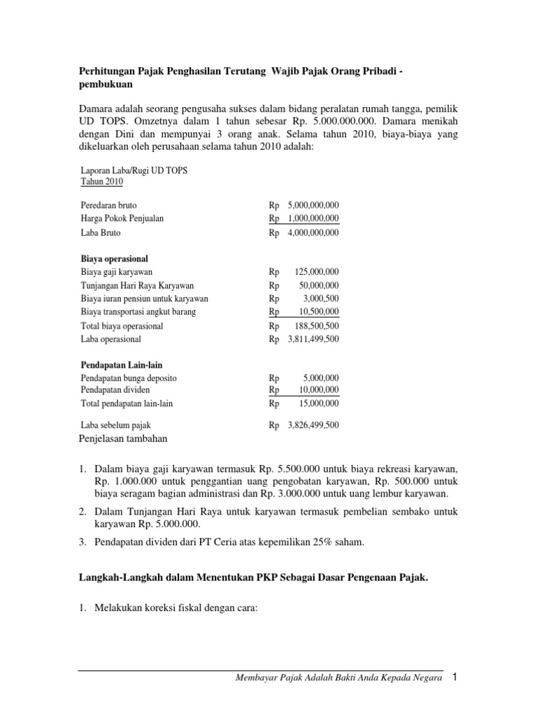 Rekonsiliasi Fiskal Wp Op