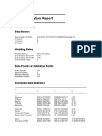 Cross Validation Report - : Data Source