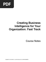 Creating Business Intelligence For Your Organization Fast Track