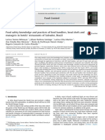 Food Safety Knowledge and Practices of Food Handlers, Head Chefs and Managers in Hotels' Restaurants of Salvador, Brazil