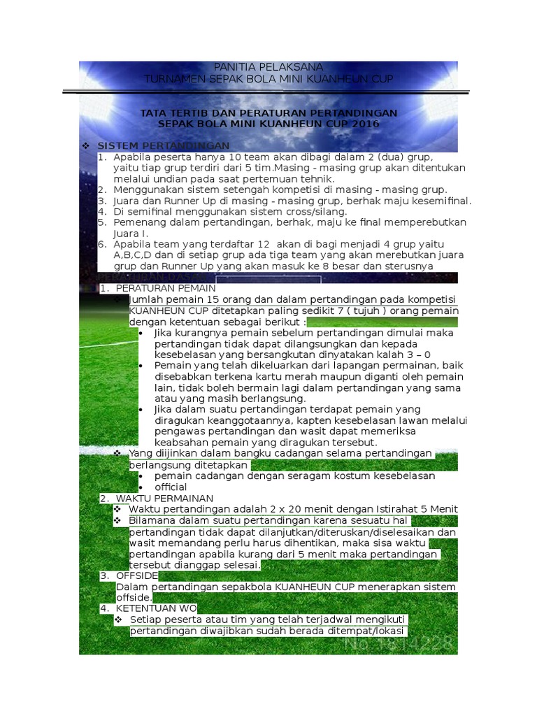 Tata Tertib Dan Peraturan Pertandingan