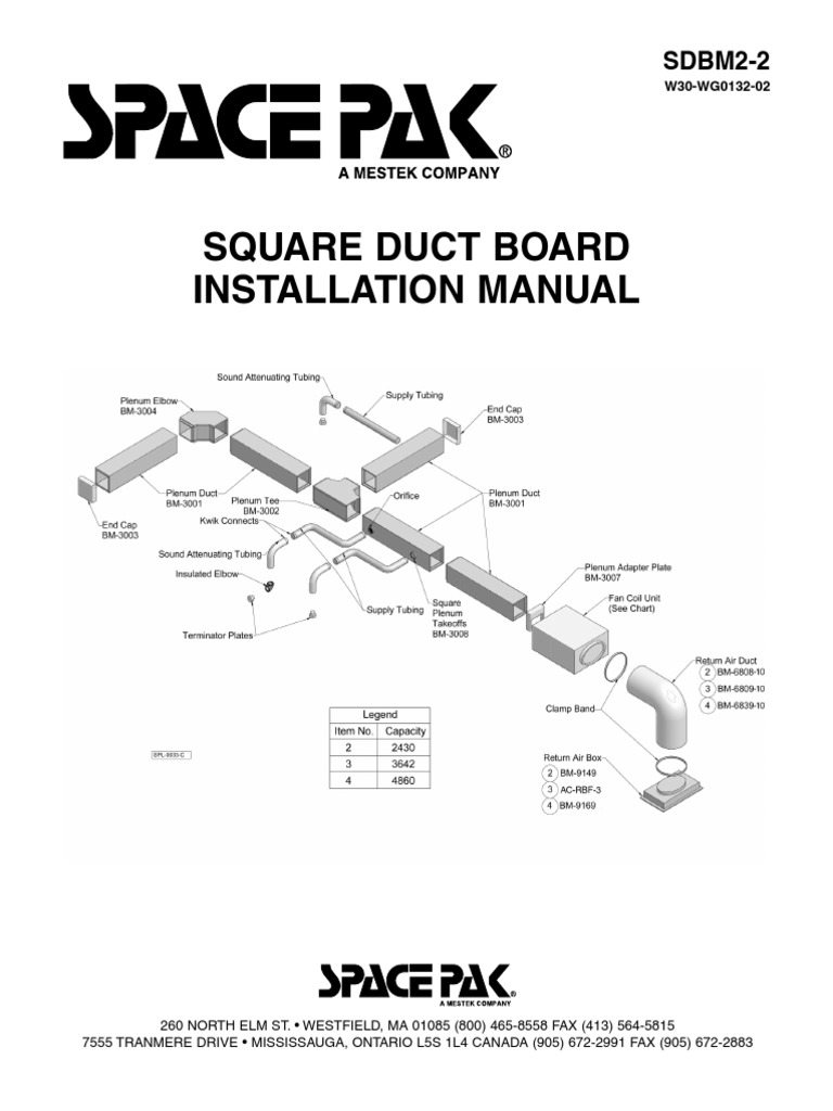 SpacePak Plenum Installation Guide | PDF | Duct (Flow) | Manufactured Goods