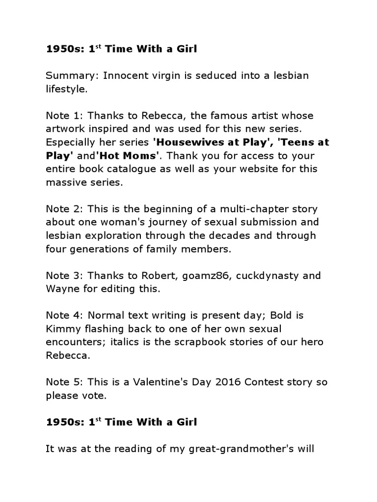 1950s Lesbian Story PDF Lesbian Human Sexuality