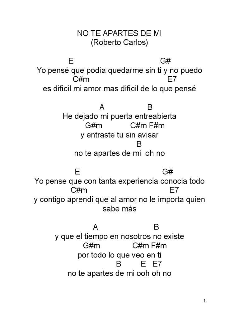 Vicentico No Te Apartes De Mi Letra