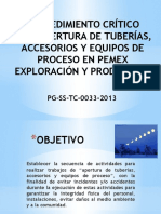 Pg-ss-tc-0033-2013 Procedimiento Crítico para Apertura de Tuberías, Accesorios