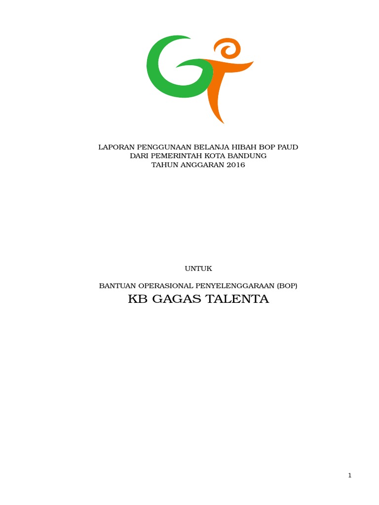 Contoh Spj Hibah Bop Paud Tahun 2016 Paud Pasirbiru