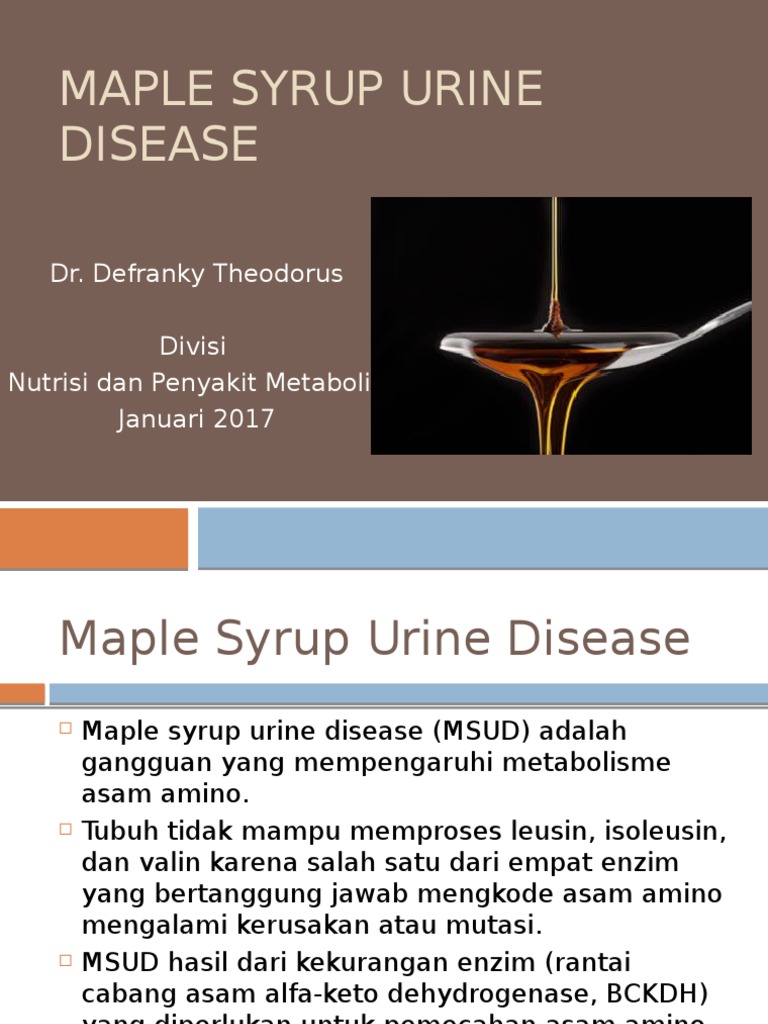 Penyakit Urine Sirup Maple (MSUD) | PDF
