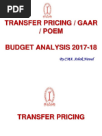 Transfer Pricing GAAR POEM